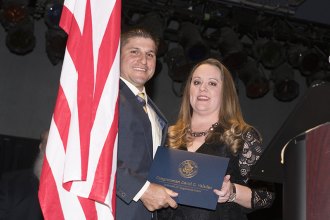 Officer Jason Stephens, the inaugural Public Safety Person of the Year.